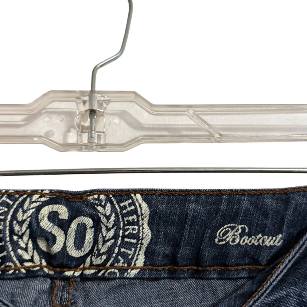 SO Women's Boot Cut Jeans - Dark Blue - Picture 5 of 7